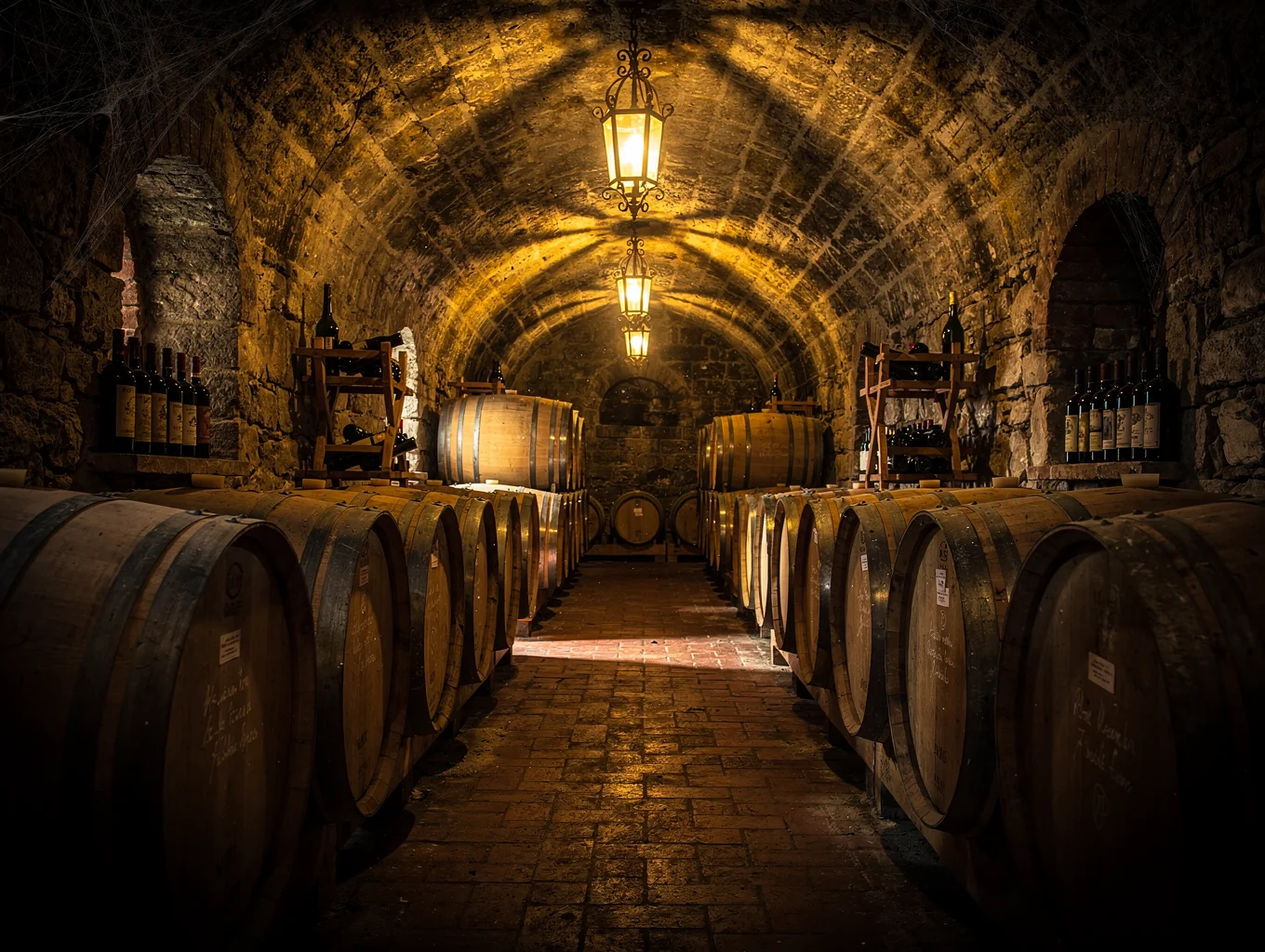 Curated selection of Italian wines in our cellar